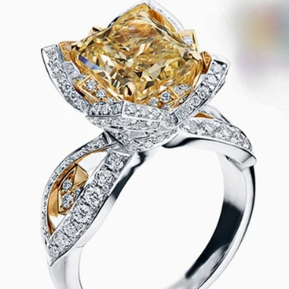 SOLD Starling citrine champagne ring